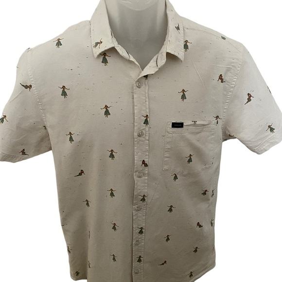 RIP CURL Hula Girls Aloha Hawaiian Collared Shirt Men S Small - Picture 1 of 7